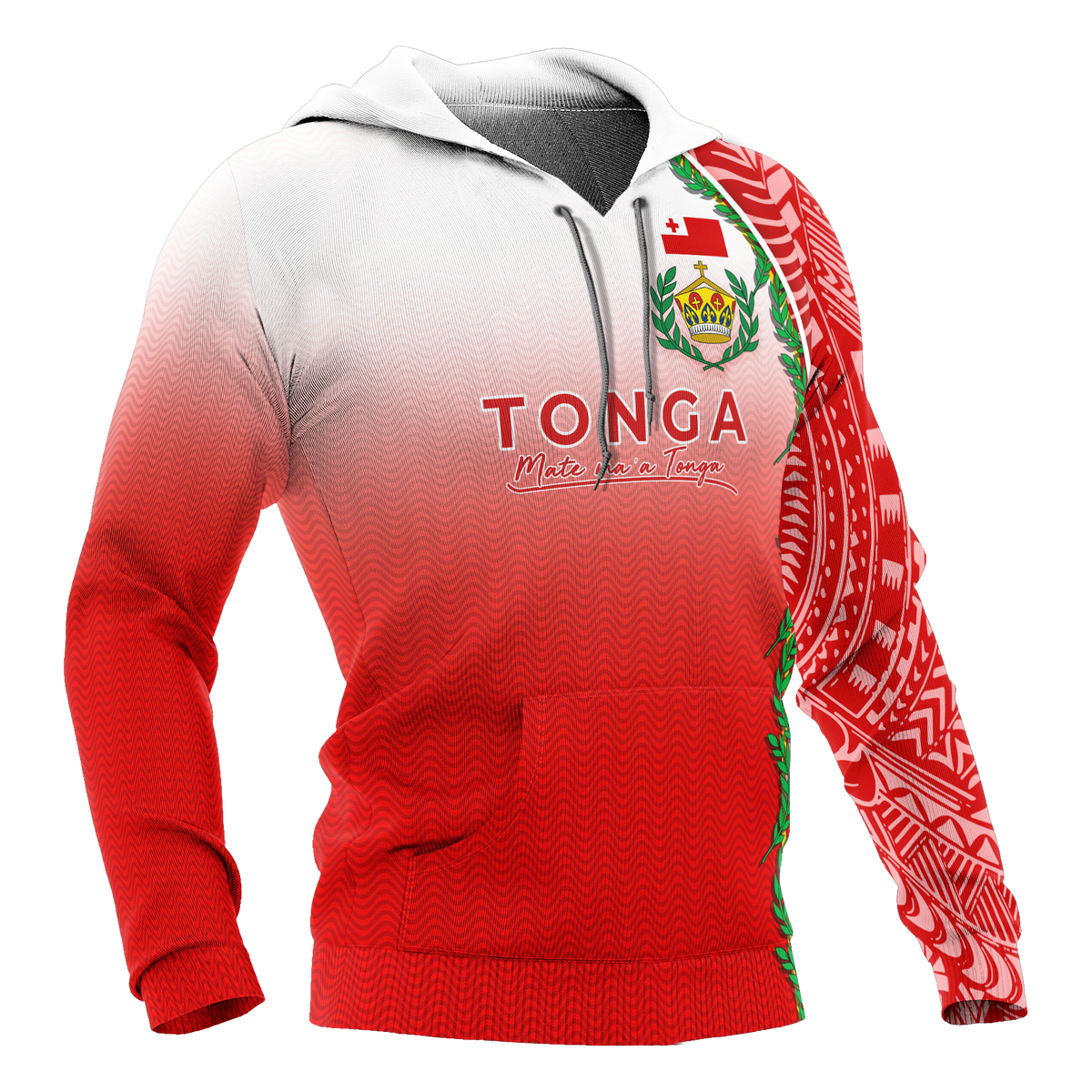 Tonga Hoodie Ocean Waves - Polynesian Pride