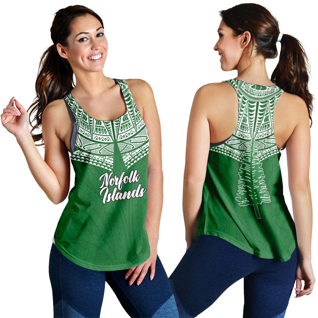 Norfolk Islands Pine Tree Women Tank Top - LT12 Green - Polynesian Pride