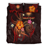 Marshall Islands Polynesian Personalised Bedding Set - Legend of Marshall Islands (Red) - Polynesian Pride