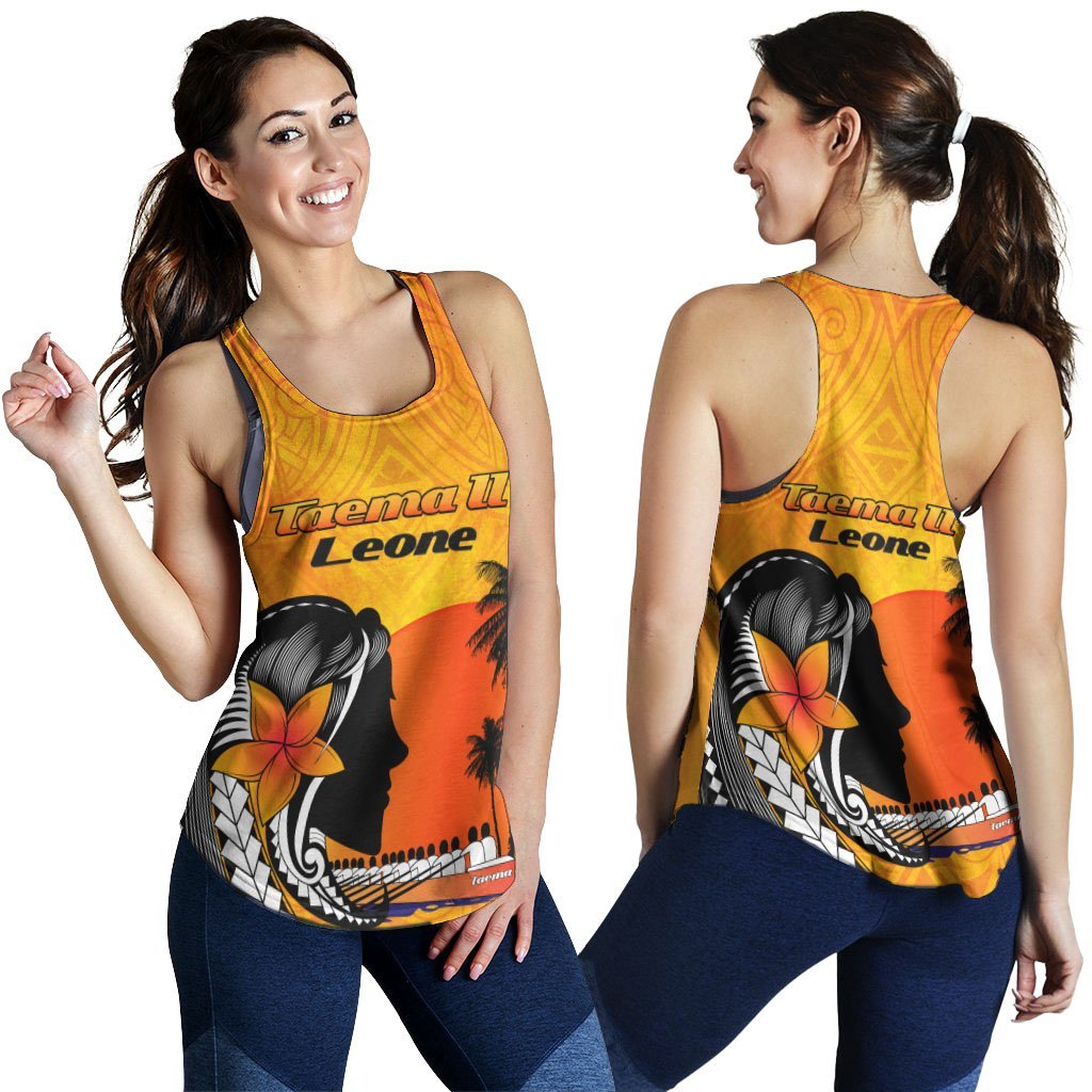 American Samoa Women's Racerback Tank - Taema II Leone - Polynesian Pride
