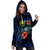 Hawaii Polynesian Hoodie Dress - Blue Turtle Hibiscus - Polynesian Pride