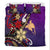 Papua Polynesian Bedding Set - Tribal Flower With Special Turtles Purple Color - Polynesian Pride