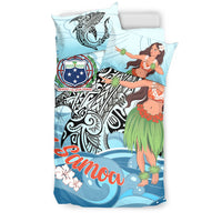 Samoa Bedding Set - Polynesian Girls With Shark - Polynesian Pride