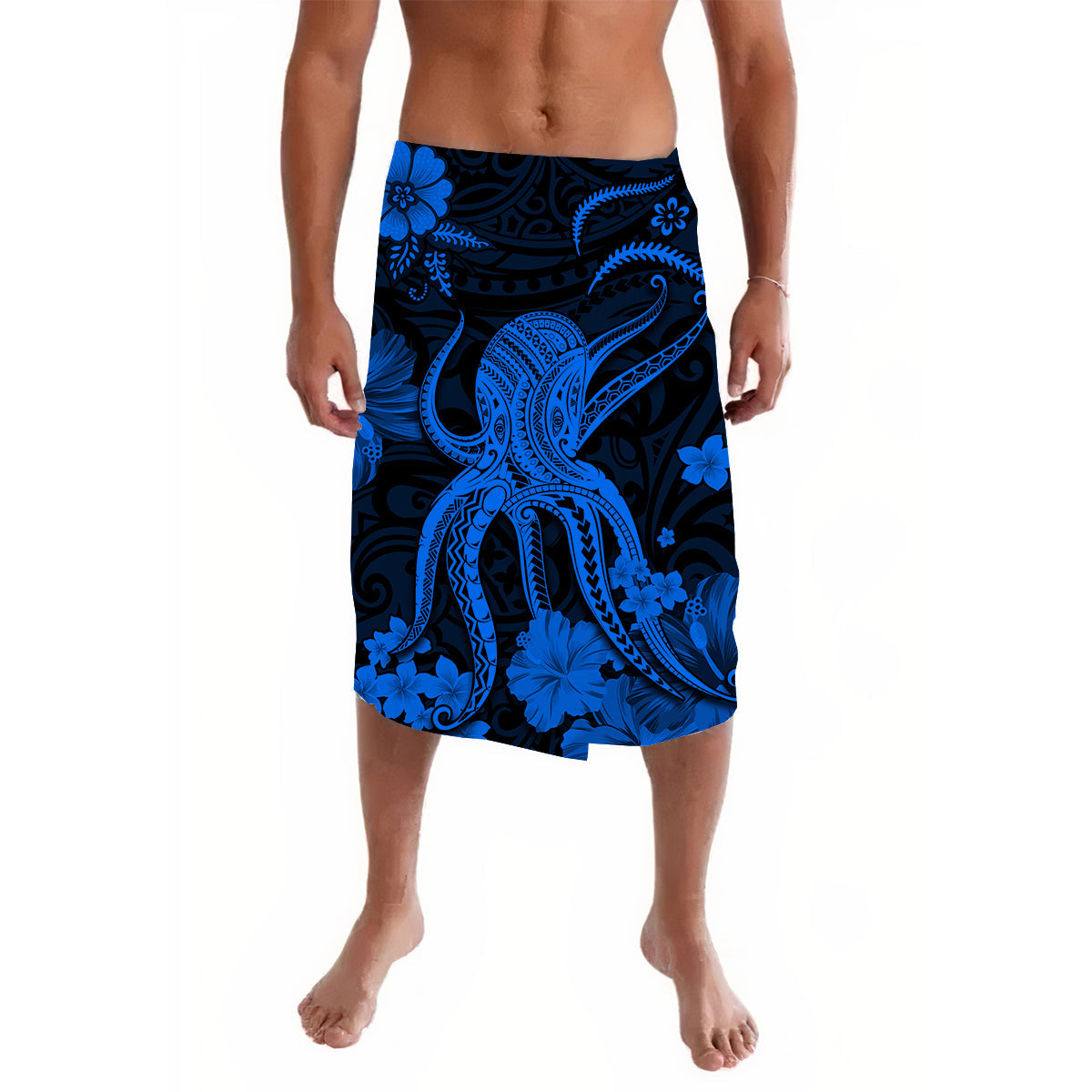 Hawaii Lavalava Polynesian Blue Octopus LT13 Blue - Polynesian Pride