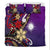 Marshall Islands Bedding Set - Tribal Flower With Special Turtles Purple Color - Polynesian Pride