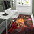 Vanuatu Polynesian Personalised Area Rug - Legend of Vanuatu (Red) - Polynesian Pride