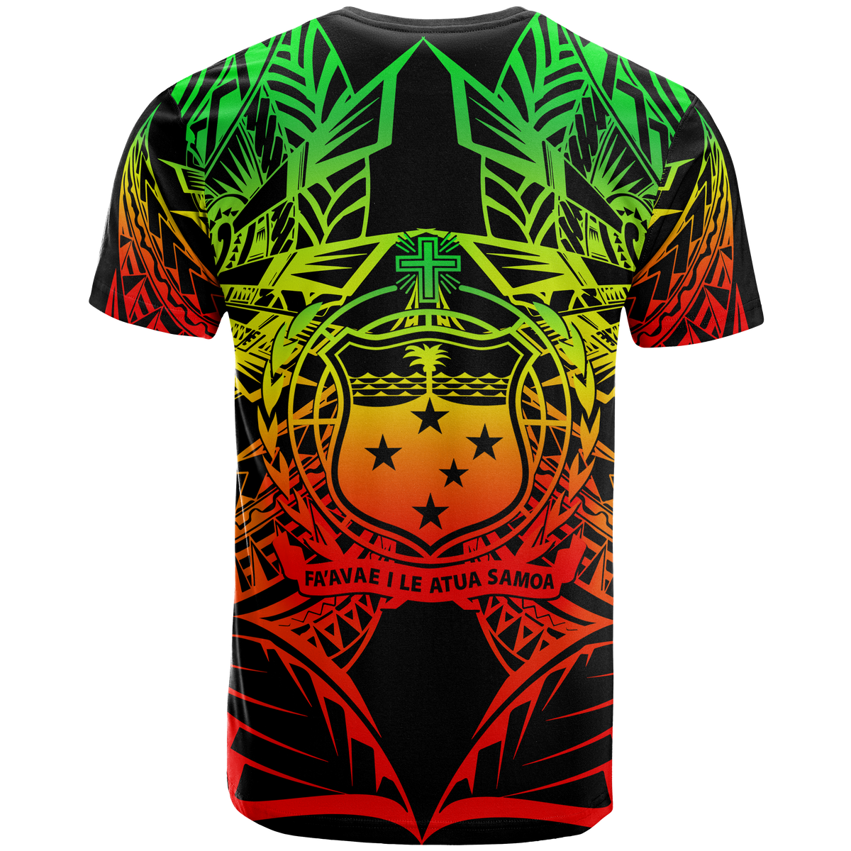 Samoa Polynesian Custom T Shirt Eagle Tribal Pattern Reggae - Polynesian Pride