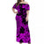 Hawaii Off Shoulder Long Dress Polynesia Purple Beautiful Hula Girl LT13 Women Purple - Polynesian Pride