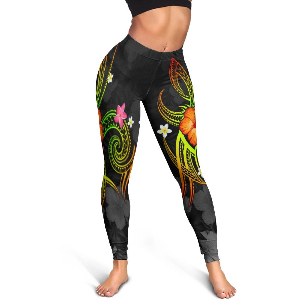 Nauru Polynesian Women's Leggings - Legend of Nauru (Reggae) Reggae - Polynesian Pride