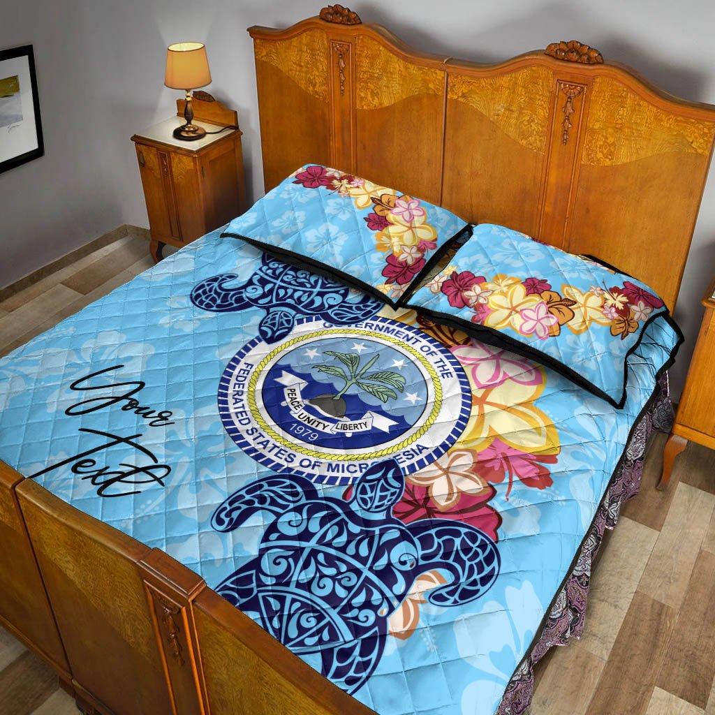 Federated States of Micronesia Custom Personalised Quilt Bed Set - Tropical Style - Polynesian Pride