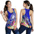 Fiji Women's Racerback Tank - Turtle Plumeria (Blue) - Polynesian Pride