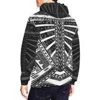 Polynesian Tattoo All Over Hoodie White - Polynesian Pride