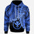 Polynesian Hawaii Custom Hoodie Tribal Wave Tattoo Blue Unisex Blue - Polynesian Pride