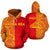 Hawaii Mauna Kea Polynesian Hoodie The Half Yellow and Red Unisex Red - Polynesian Pride