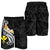 Hawaii Men's Short - Kanaka Maoli Polynesian Patterns Plumeria (Black) - Polynesian Pride