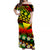 (Custom Personalised) Wallis et Futuna Off Shoulder Long Dress Plumeria Flower Reggae Color LT13 Long Dress Reggae - Polynesian Pride