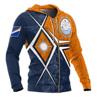 Marshall Islands Zip up Hoodie Marshall Islands Flag with Polynesian Patterns - Polynesian Pride