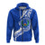 Pohnpei Zip up Hoodie Micronesia Pride Blue LT12 - Polynesian Pride