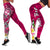 Tonga Custom Personalised Legging - Turtle Plumeria (PINK) Pink - Polynesian Pride