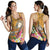 Fiji Women's Racerback Tank - Turtle Plumeria (Gold) - Polynesian Pride