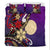 Palau Polynesian Bedding Set - Tribal Flower With Special Turtles Purple Color - Polynesian Pride