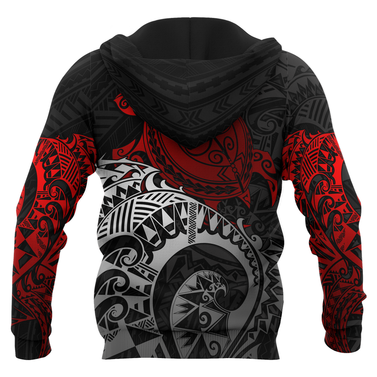 Polynesian Hawaii Hoodie (Zip up) Polynesian Turtle (Red) - Polynesian Pride