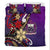 Samoa Bedding Set - Tribal Flower With Special Turtles Purple Color - Polynesian Pride