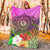 Chuuk Polynesian Premium Blanket - Manta Ray Tropical Flowers - Polynesian Pride