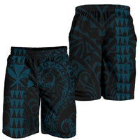 Kanaka Hawaii Map Polynesian Men's Short Blue Coral Men's Shorts Blue Coral - Polynesian Pride