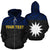 Nauru Polynesian Custom Zip up Hoodie Blue Unisex Blue - Polynesian Pride