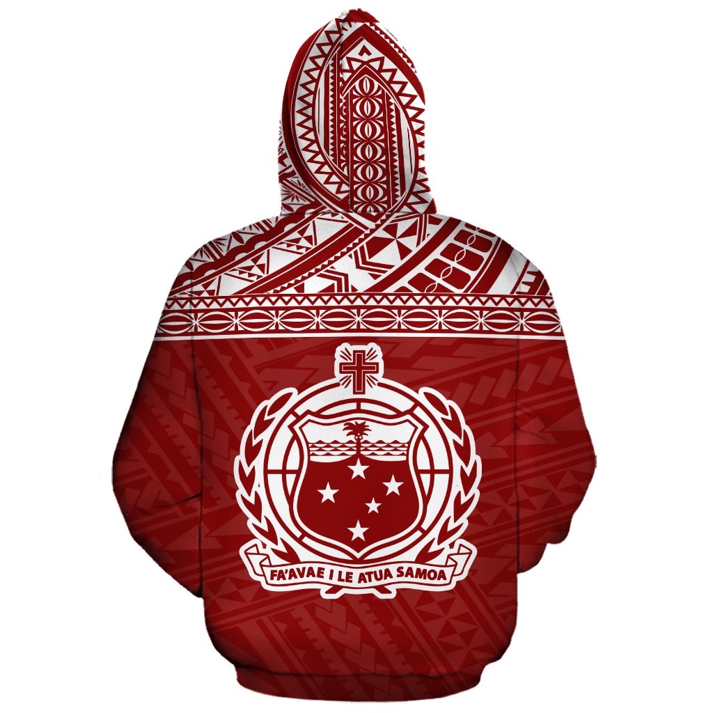 Samoa Polynesian Custom Hoodie Red Style - Polynesian Pride