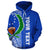 Pohnpei Polynesian Custom Zip up Hoodie Blue Line - Polynesian Pride