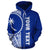 Chuuk Polynesian Custom Zip up Hoodie Blue White Line - Polynesian Pride