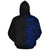 Polynesian Custom Zip up Hoodie Black Blue Poly Line - Polynesian Pride