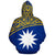 Nauru Polynesian Custom Zip up Hoodie Blue Curve - Polynesian Pride
