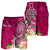 Tahiti Custom Personalised Men's Shorts - Turtle Plumeria (Pink) - Polynesian Pride