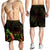 Fiji Polynesian Men's Shorts - Turtle With Blooming Hibiscus Reggae - Polynesian Pride