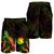 Nauru Polynesian Men's Shorts - Turtle With Blooming Hibiscus Reggae - Polynesian Pride