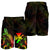 Wallis and Futuna Polynesian Men's Shorts - Turtle With Blooming Hibiscus Reggae - Polynesian Pride