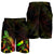 Tokelau Polynesian Men's Shorts - Turtle With Blooming Hibiscus Reggae - Polynesian Pride