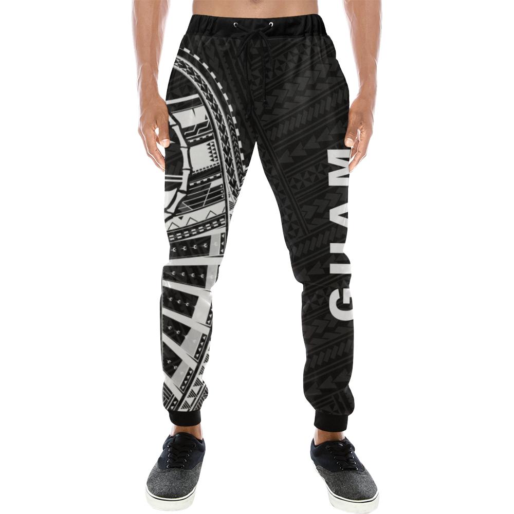 Guam Rising 1st Sweatpants (White) A6 Unisex Black - Polynesian Pride
