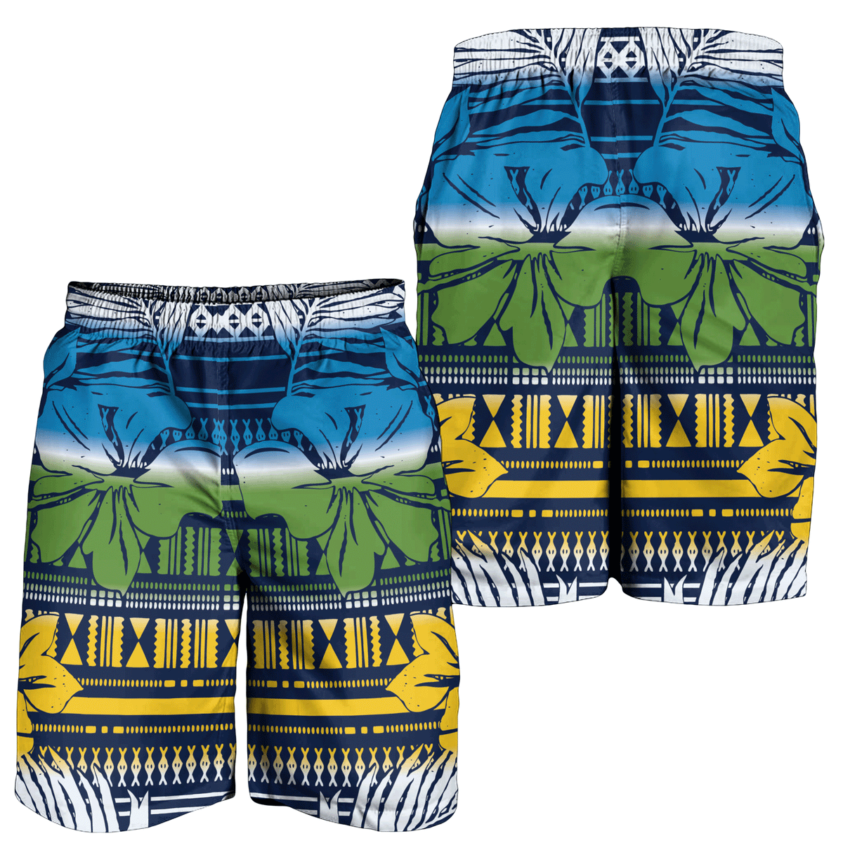 Polynesian Shirt - Hibiscus Flower Tribal Fabric - Polynesian Pride