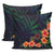 Hibiscus Palm Background Pillow Covers One Size Zippered Pillow Cases 18"x 18" (Twin Sides) (Set of 2) Black - Polynesian Pride