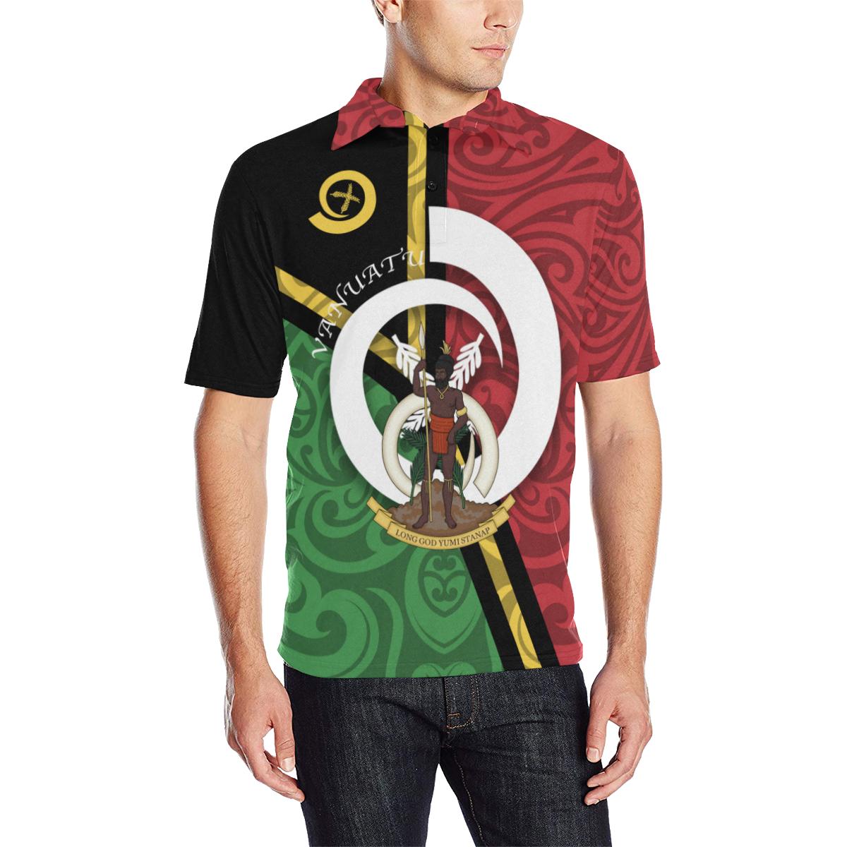 Vanuatu Flag Design Polo - Polynesian Pride