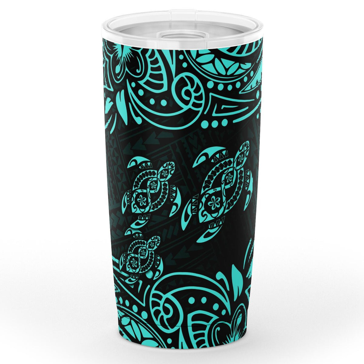 Polynesian Tumbler - Blue Sea Turtle One Style Black - Polynesian Pride