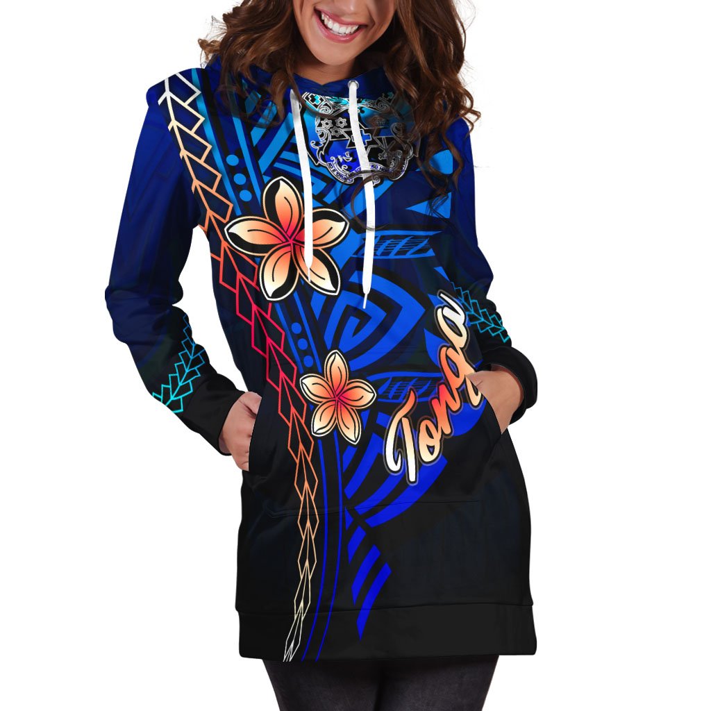 Tonga Hoodie Dress - Vintage Tribal Mountain - Polynesian Pride