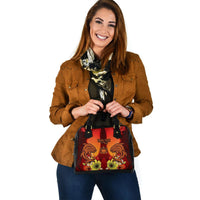Samoa Custom Personalised Shoulder Handbag - Tribal Tuna Fish - Polynesian Pride