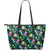 Hawaii Tropical Hibiscus Large Leather Tote Green - Polynesian Pride