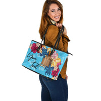 Tokelau Custom Personalised Leather Tote - Tropical Style - Polynesian Pride