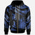 New Caledonia Polynesian Custom Zip Hoodie Polynesian Tattoo Blue Version Unisex Blue - Polynesian Pride